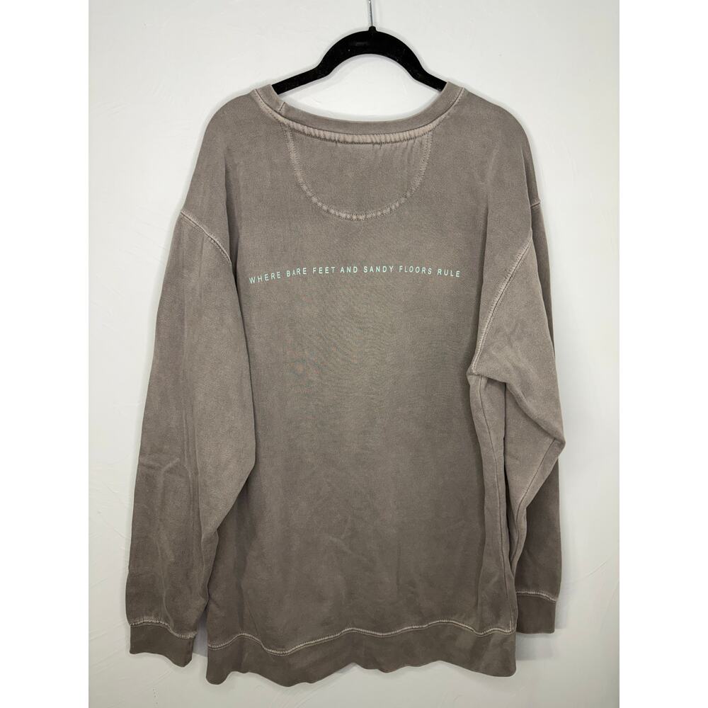 Comfort Colors Seaside Crewneck Sweatshirt Gray Size Large Pullover 30A Florida - Picture 3 of 7